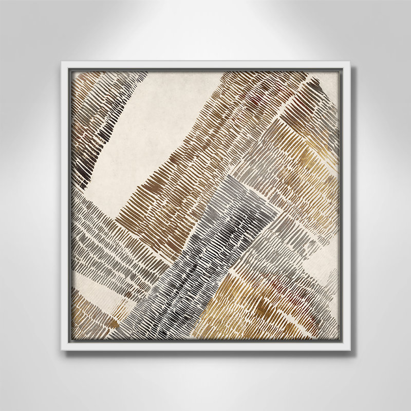 «Essence of Neutralité I» par Casa Fine Arts, Toile encadrée flottée blanche, H 13,5 po x l 13,5 po x P 2 po