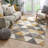 Rubino Modern Geometric White/Yellow Area Rug-1261948691