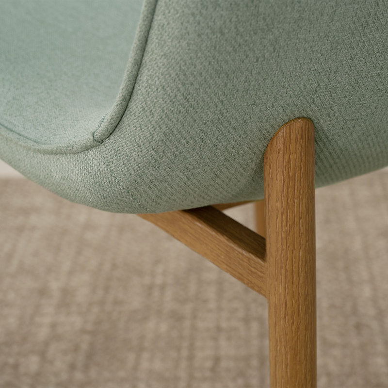 Chaise d'appoint rembourrée en tissu, Turquoise