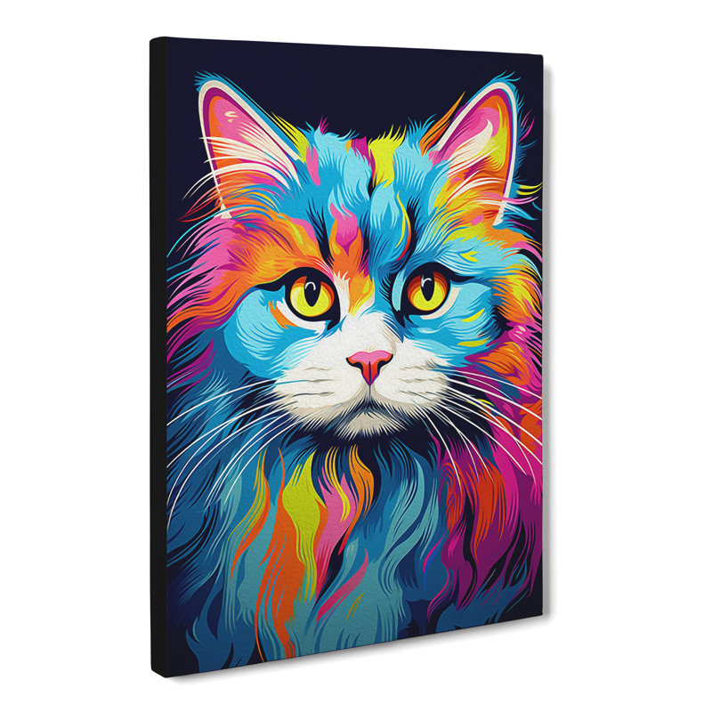 Persian Cat Pop No.3 - Print, 50cm H x 35cm W x 3cm D