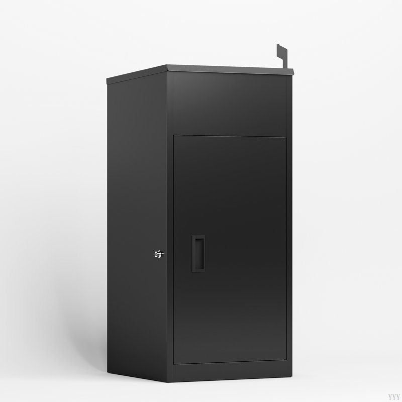 Armoire décorative, boîte de livraison de colis pour l'extérieur avec serrure, boîte de dépôt en acier robuste avec conception anti-vol