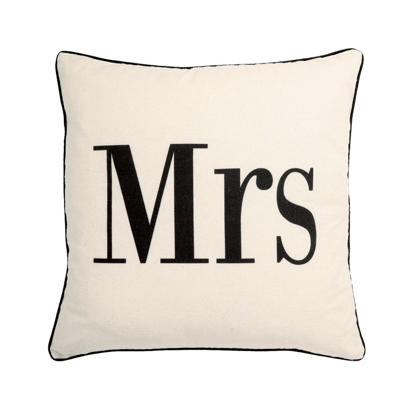 Mrs With Feather Down Insert Pillow