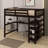 Full Size Loft Bed With Shelves And Desk-837635028