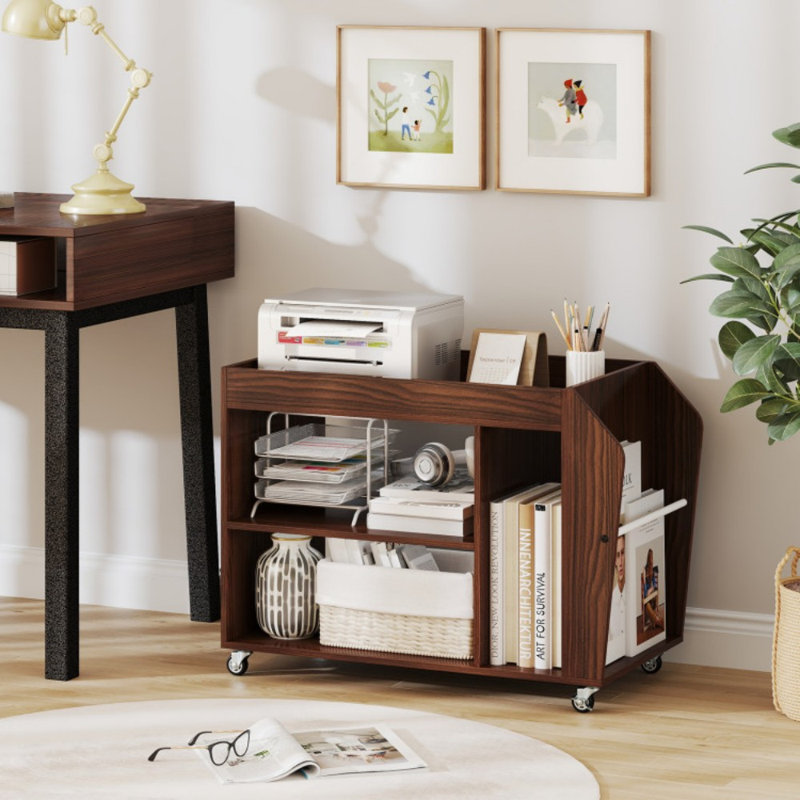 Table de bout à 3 niveaux avec roues universelles