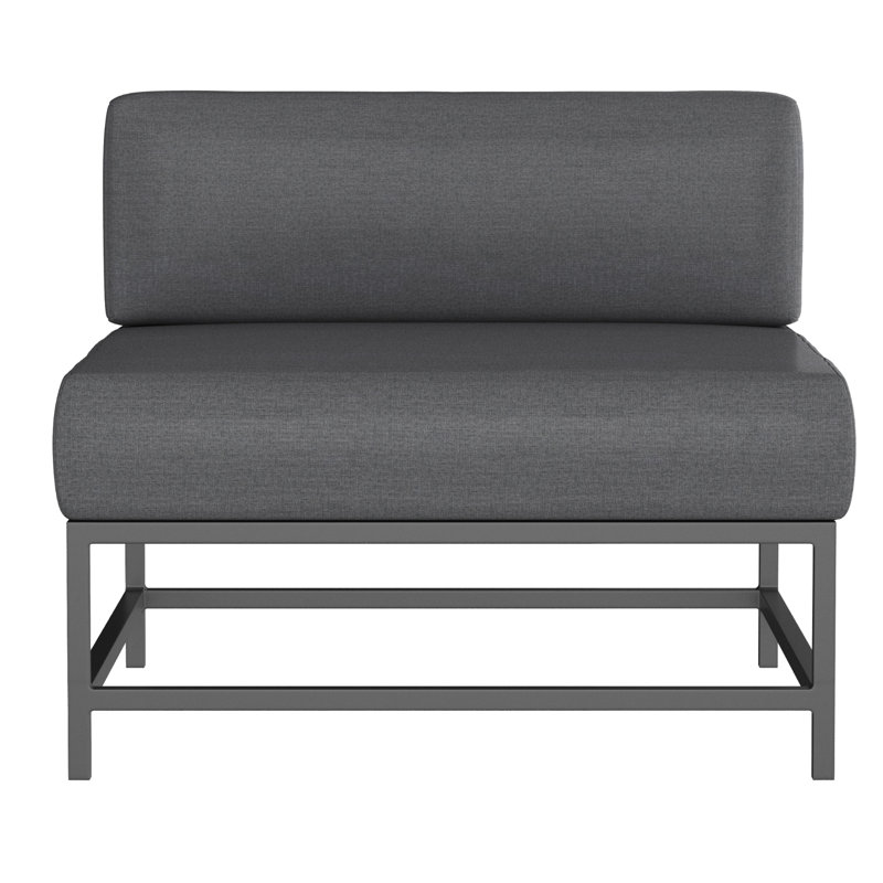 Delano Outdoor Lounge Chair, Tex Gray, Cast Slate