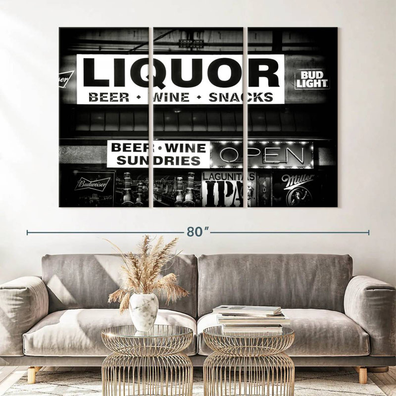 «Black Nevada Liquor, H 42 po x l 65 po