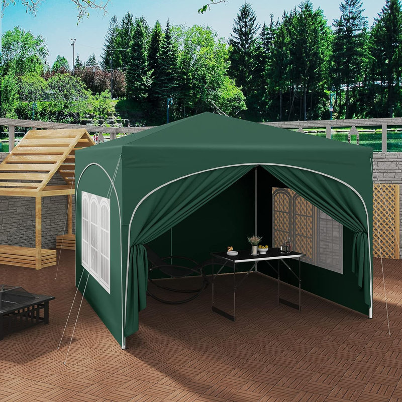Choncey 3m x 3m Metal Pop-up Gazebo, Green