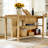 59.05" Solid Wood Kitchen Island With 2 Open Storage Shelves, Farmhouse Dining Prep Table-734332116