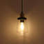 Mini-luminaire suspendu moderne en verre 1 lumière noir