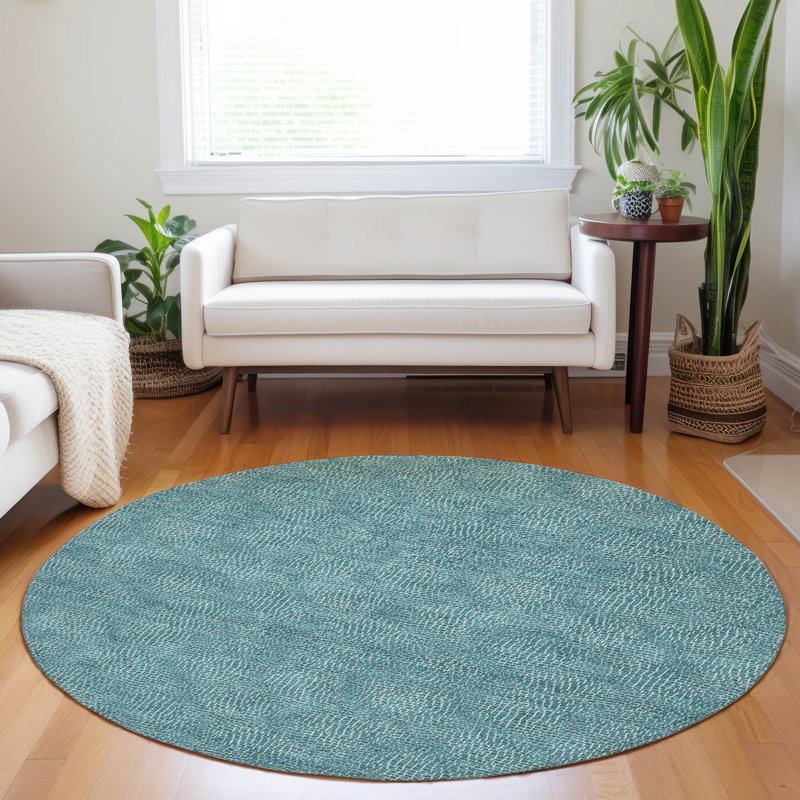 Tapis intérieur / extérieur lavable à la machine Chayden ACN1057, Rond 8 pi