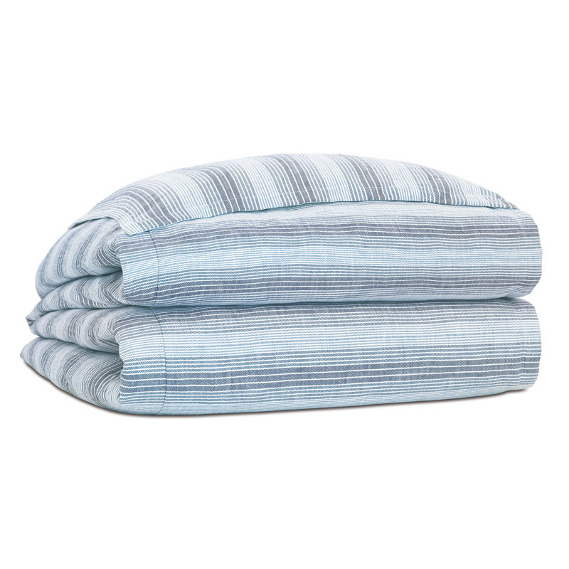 Haven Baffle Box Stitch Striped Comforter, California King Comforter