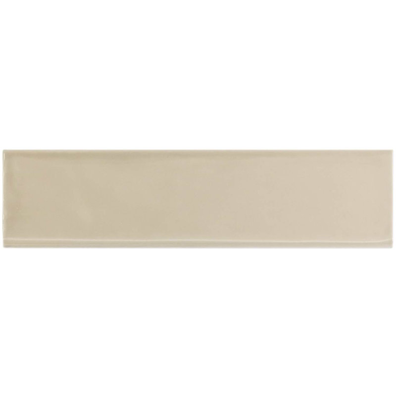 Manchester 3x12 Glossy Ceramic Bullnose, Fawn Beige