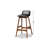 Upholstered Counter Stool with Solid Wood Frame