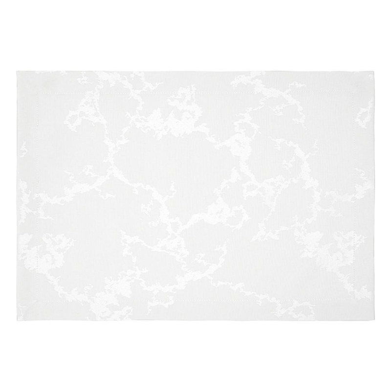 Carrera Cotton Abstract Rectangle Placemat, White