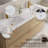 72" Freestanding Double Bathroom Vanity Modern Style Vanity with Integrated Solid Surface Countertop and 2 Sinks, 4 Soft Close Drawers-1736885652