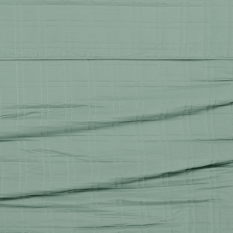 Cannon Solid Quilt Set, Queen Quilt + 2 Shams, Green