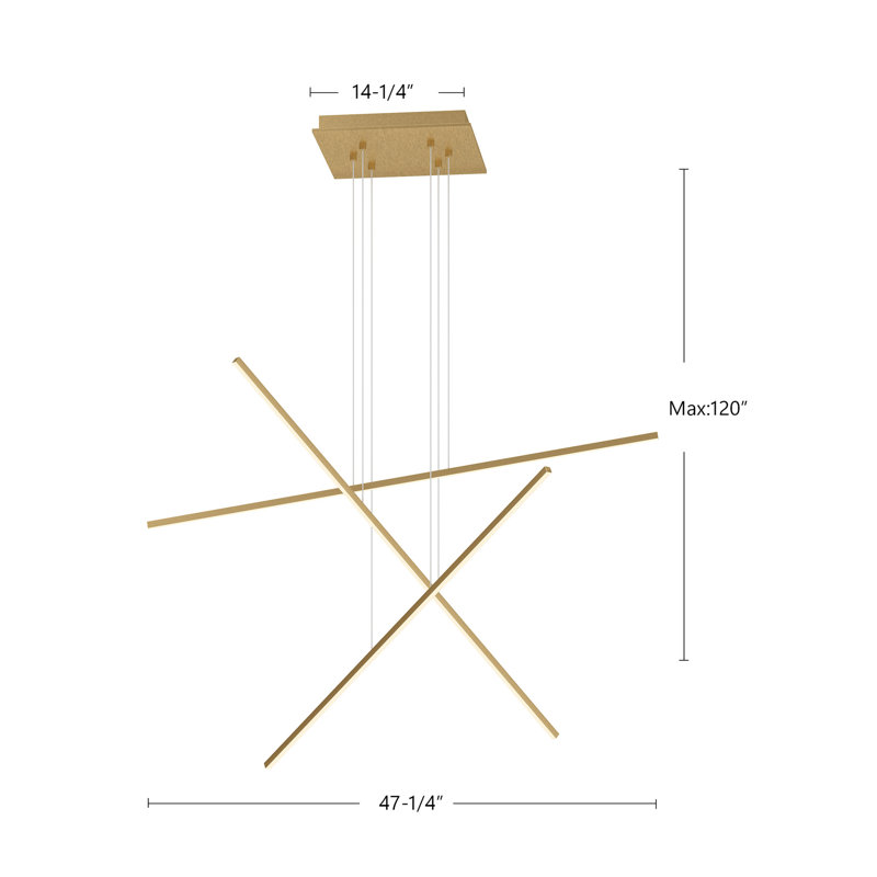 Vega 3 - Light LED Pendant, Brushed Nickel