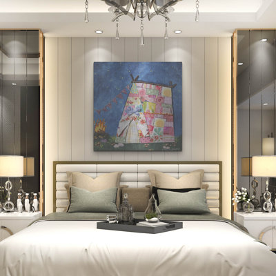  «Nightime By The Fire» par Carrie Sharp, art mural en métal, 36 po x 36 po