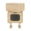 Table d'appoint rotative avec plateau en verre Natural Color