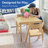 Akenya Kids 3 Piece Solid Wood Play Or Activity Table and Chair Set