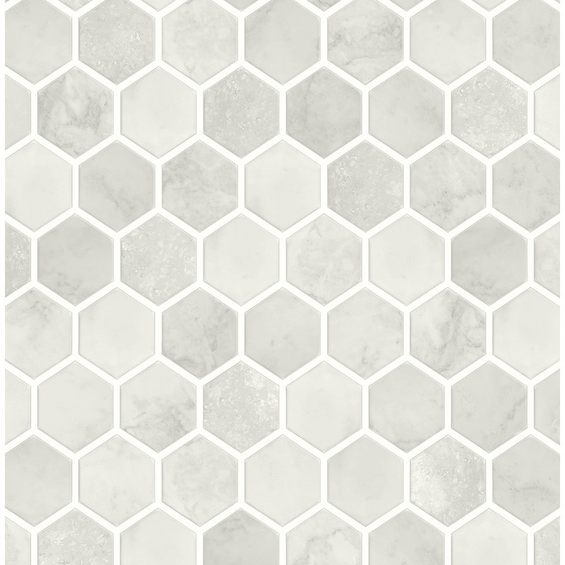Rouleau de papier peint adhésif L 18 pi x l 20,5 po Cefferillo, Crème, L 18 po x l 20,5 po