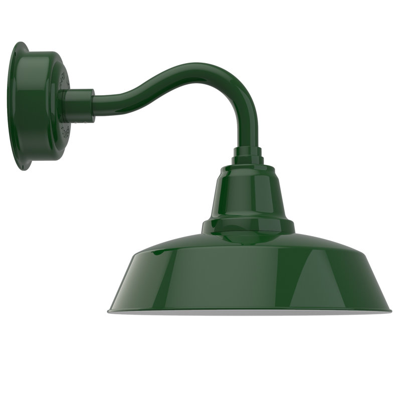 Destinee LED Barn Light, 13.63" H x 14" W x 29" D, Vintage Green