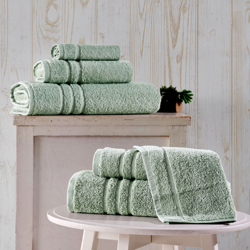 Ensemble de serviettes de bain pour salle de bain Biskoupky, Vert