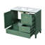 Meuble-lavabo vert 36 po avec cadre en pin massif-248209112