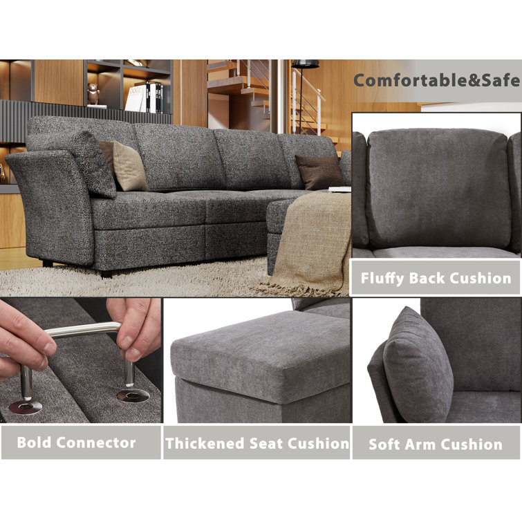 Norberts 5 - Piece Upholstered Sectional