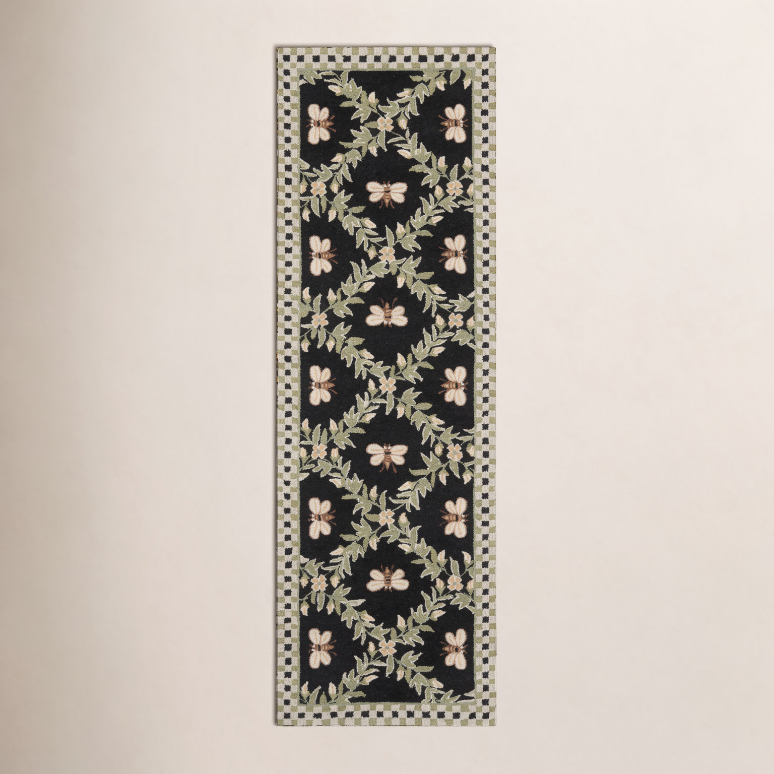 Hand-Hooked Wool Southwestern Rug, Runner 2'6" x 12'