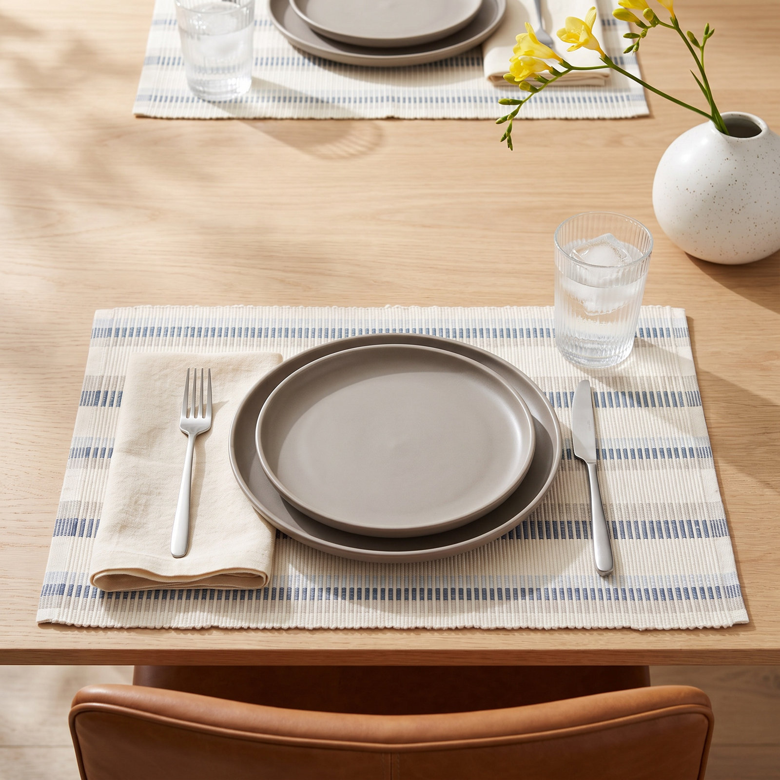 Desai Cotton Placemat, Tonal Blues