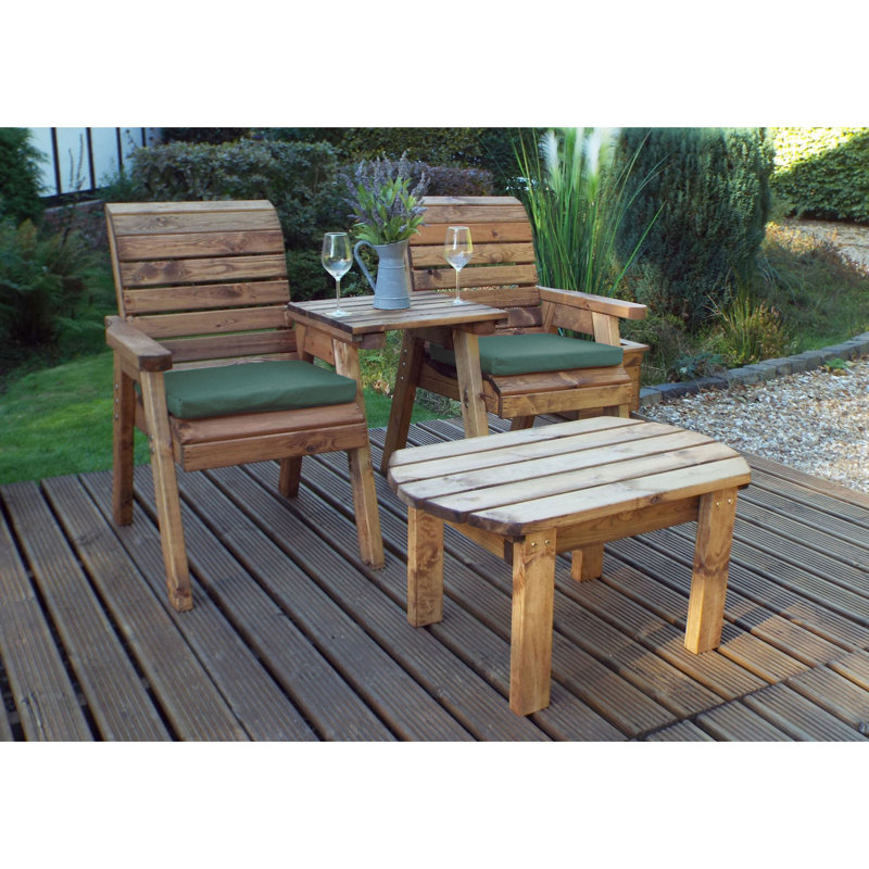 Garza 2 Seater Conversation Set, Grey