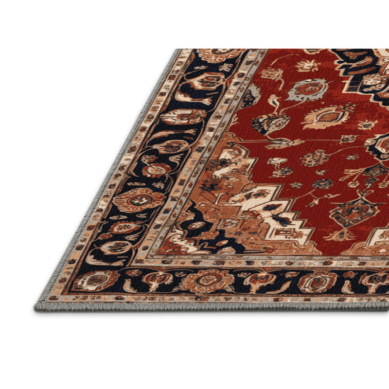 Tapis brun lavable à la machine, Rectangle 5 pi x 8 pi
