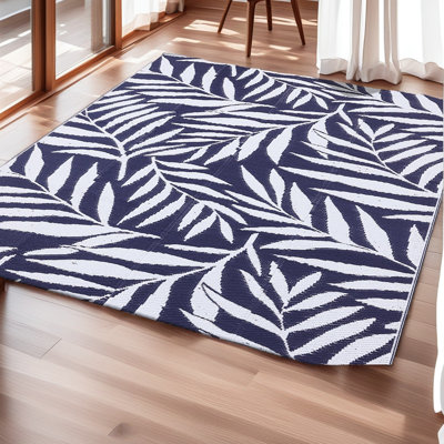 Tapis d'extérieur à motif de feuilles