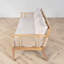 Ensemble de conversation en teck 3 pièces avec coussins, ensemble de conversation pour patio, bois d'acacia, détails tissés en corde, bord de mer moderne-1573148427