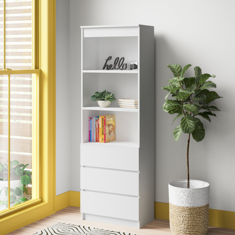 Ikin 180cm H x 60cm W Standard Bookcase, White