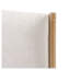 Structure de lit très grand en bois naturel avec tête de lit tapissier blanche, aucun sommier requis-219008116