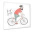 Hipster Man On A Bicycle - reproduction d'art sur toile encadrée-59628448-59628447