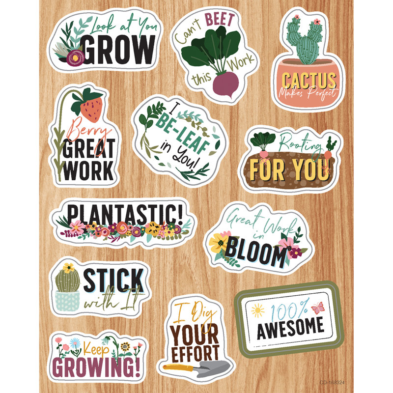 Ensemble de 12 autocollants «Grow Together Motivators»