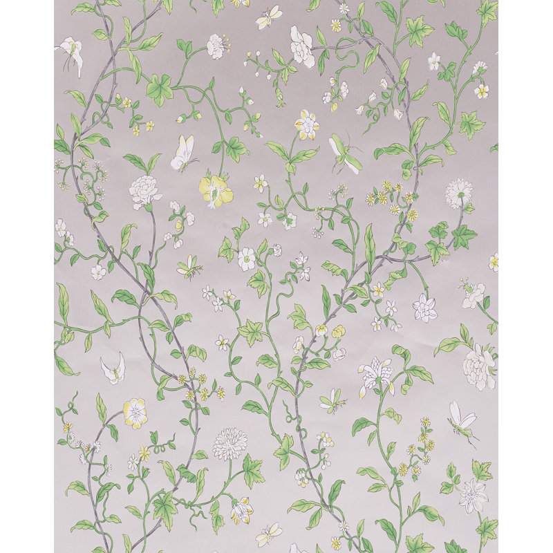 Floraison Wallpaper, Citron Shimmer