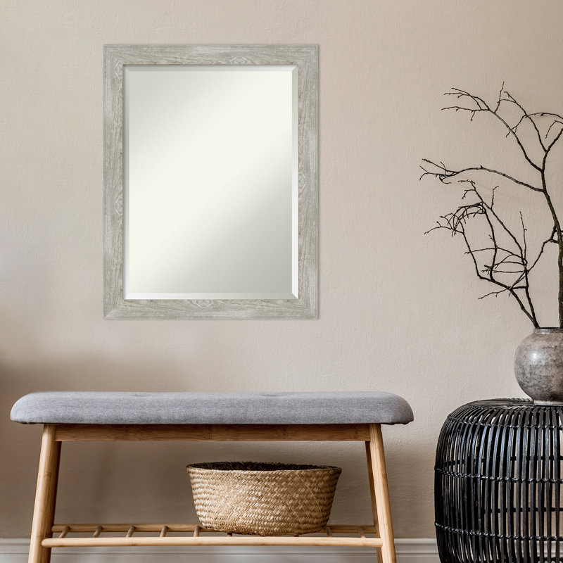 Miroir mural Kadeja Greywash, 27,5 po x 21,5 po