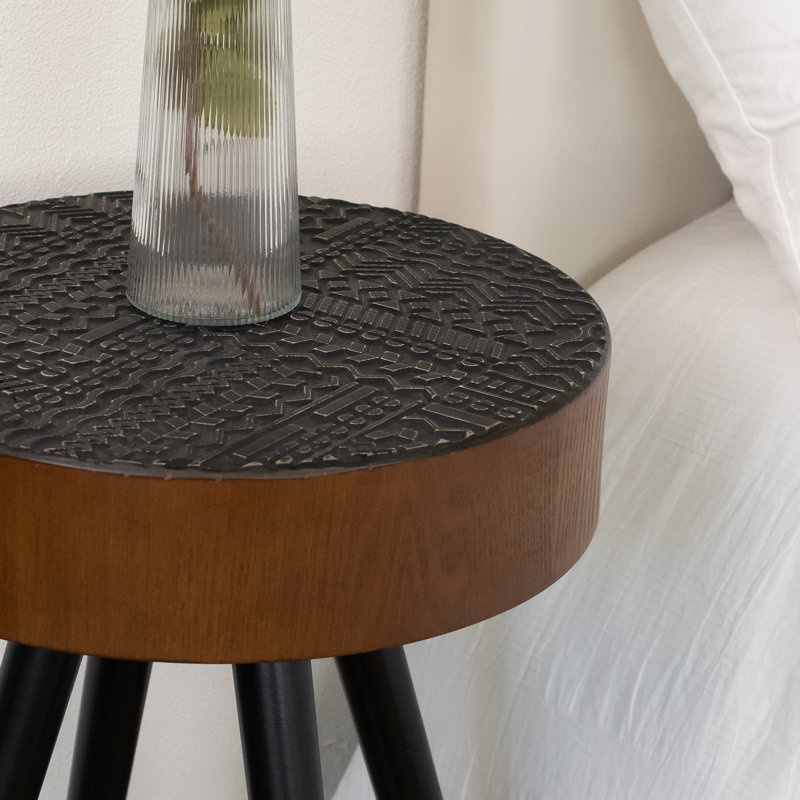 Table d'appoint 15,7 "Farmhouse, Noir