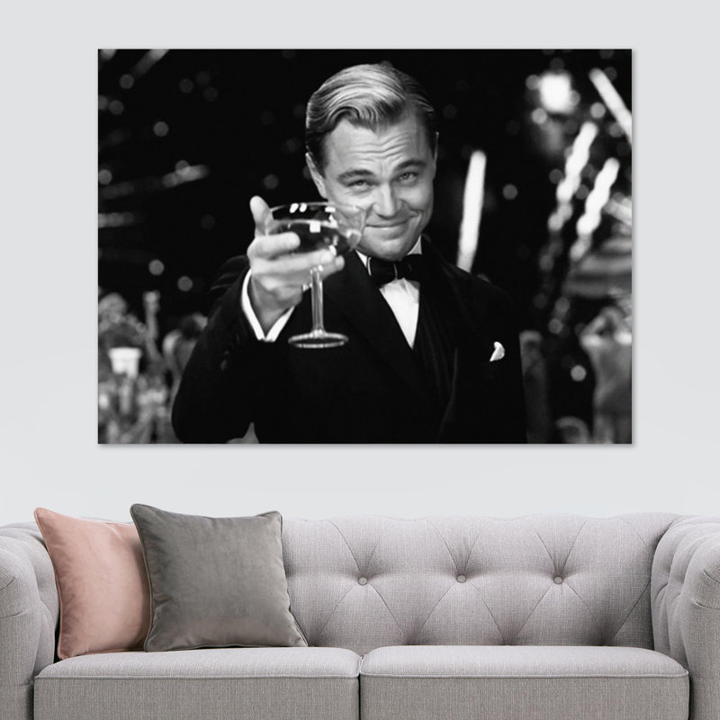 The Great Gatsby Leonardo Dicaprio - Wrapped Canvas Print, 41cm H x 61cm W x 3.8cm D