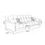 Causeuse-coussin modulaire en cuir véritable kaki et noir-1542528250