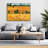 Hay Bale Fields - Yellow Framed Canvas | Home Decor Artwork