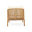 Fauteuil club d'extérieur en bois d'acacia et en osier, siège profond avec coussin moelleux, chaises de véranda pour le jardin, balcon
