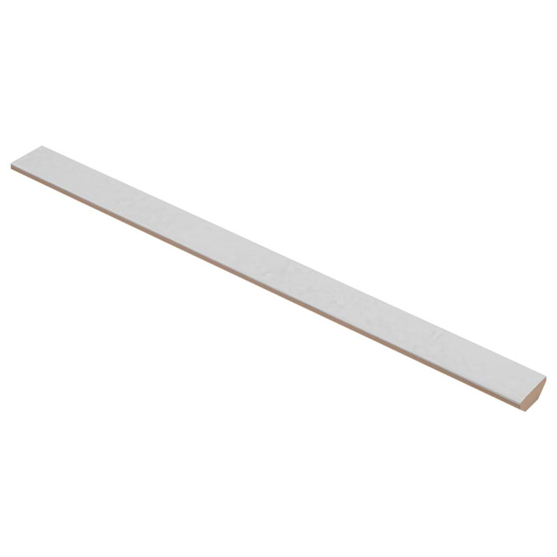 Arlo 1X11 3D Textured Matte Ceramic Bullnose, Antique White