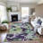 Premium Machine Washable Elize AMF1481 Floral Rug-2083950366