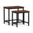 Skyler 25"W Solid Mango Wood and Metal Industrial Nesting End Table Set with Stylish Design-1712543626