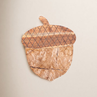 Acacia Wood and Marble Serving Board